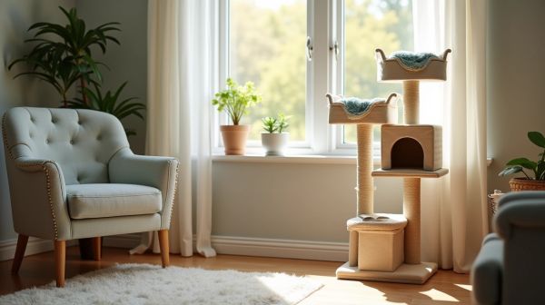 Transformez votre intérieur avec un arbre à chat fleur décoratif
